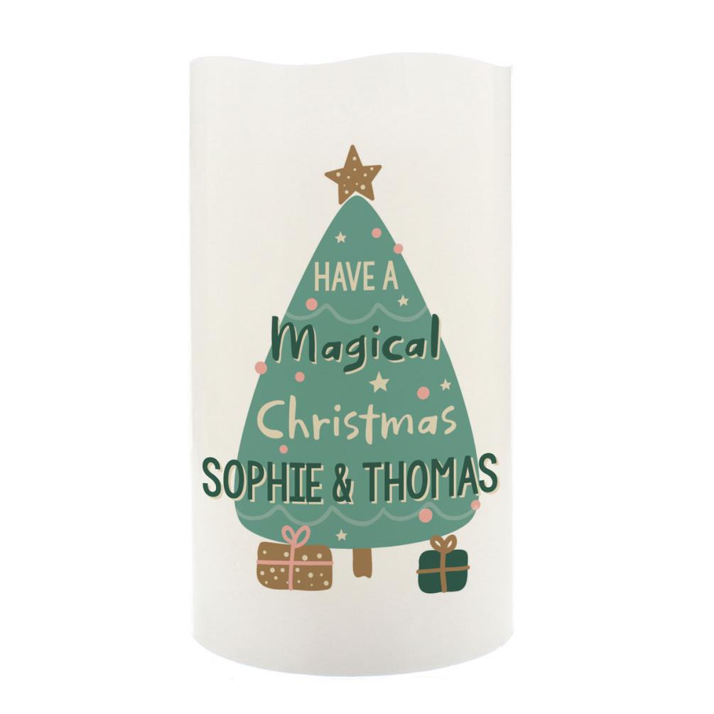 Personalised Have A Magical Christmas LED Candle £13.49